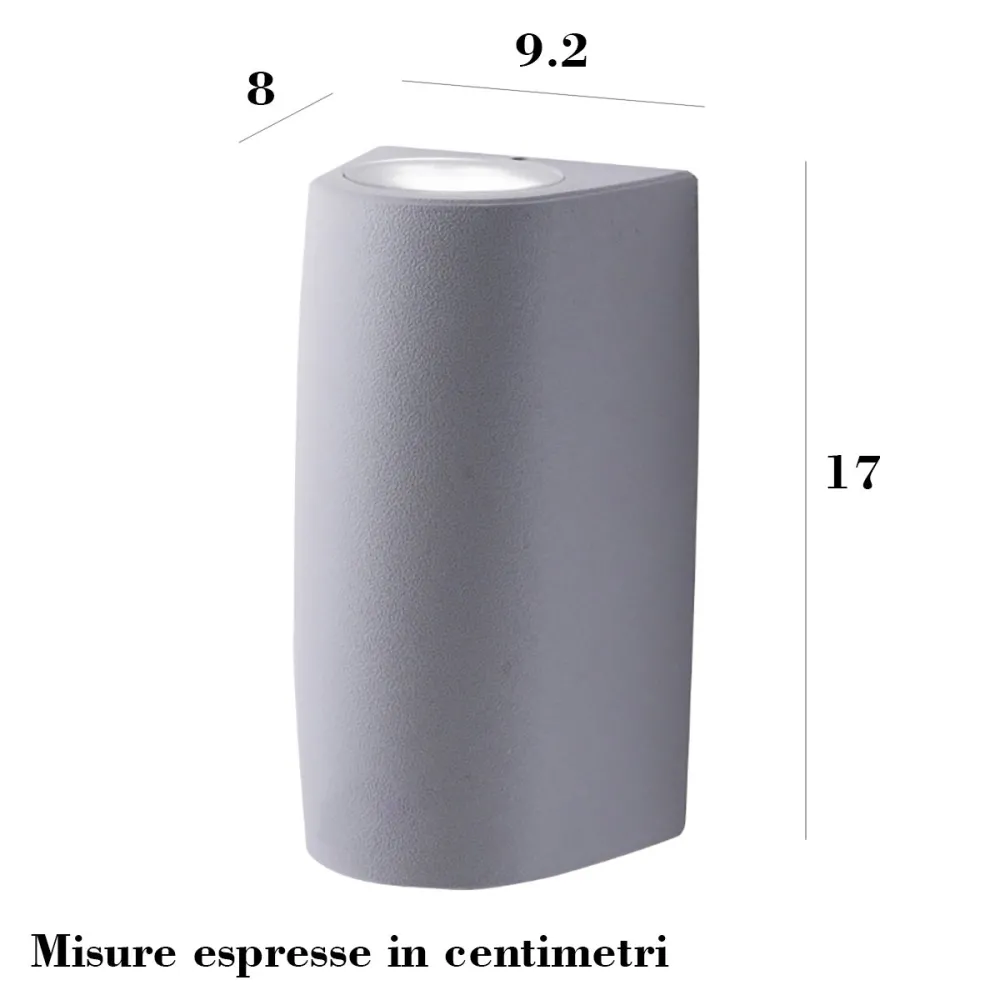 Applique murale extérieure à double émission Top Light AOSTA AP2 BI