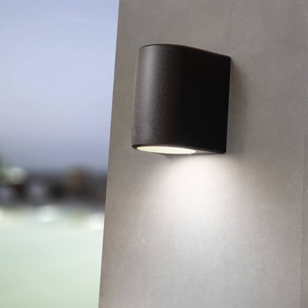 Aplique de pared exterior monoemisión Top Light AOSTA AG1 NE