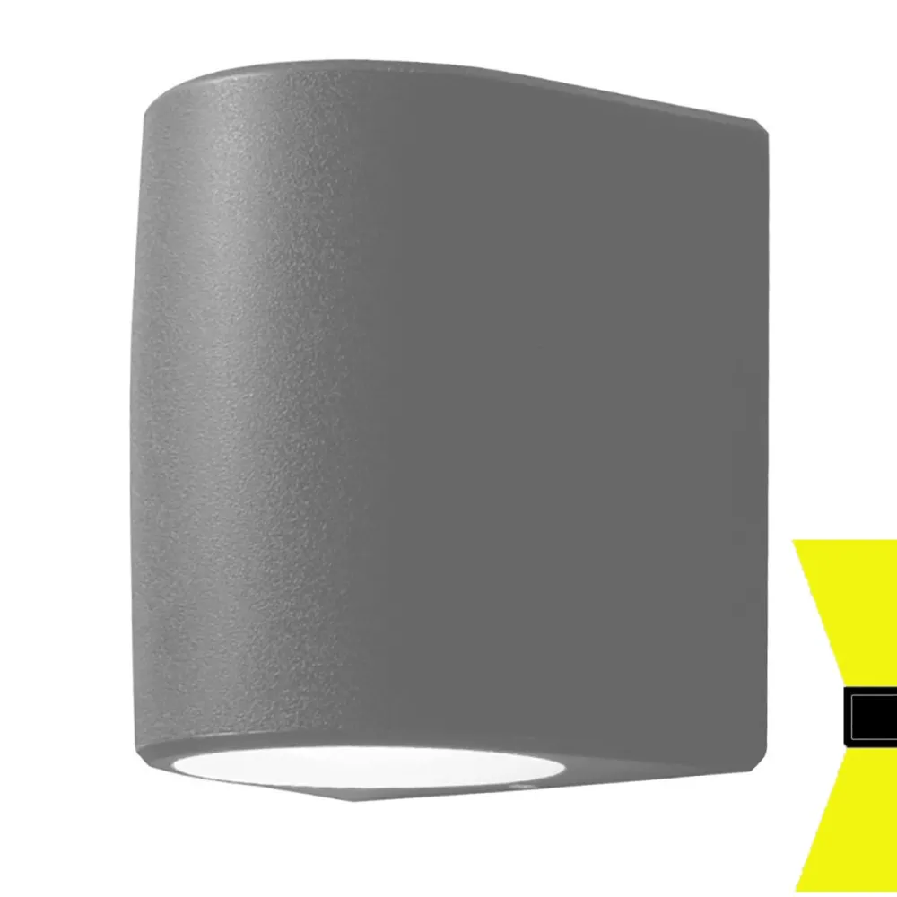 Applique esterno biemissione Top Light AOSTA AG2 GR