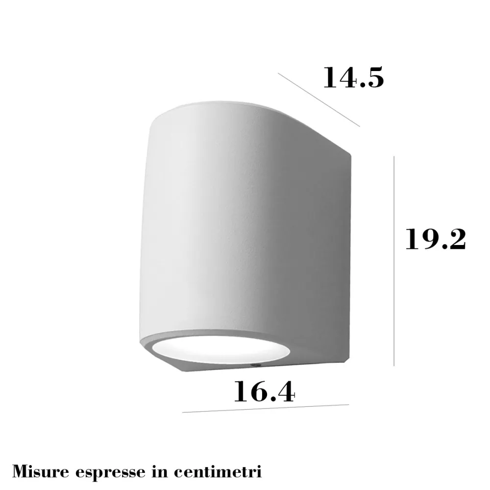 Applique murale d'extérieur à double faisceau Top Light AOSTA AG2 GR