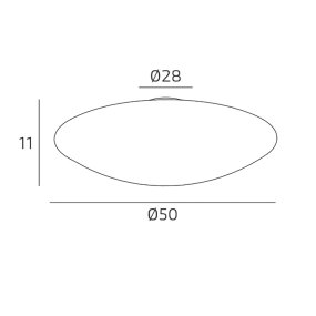 Plafoniera vetro oro Top light JELLY 1219 50 GO E27 LED decoro artigianale