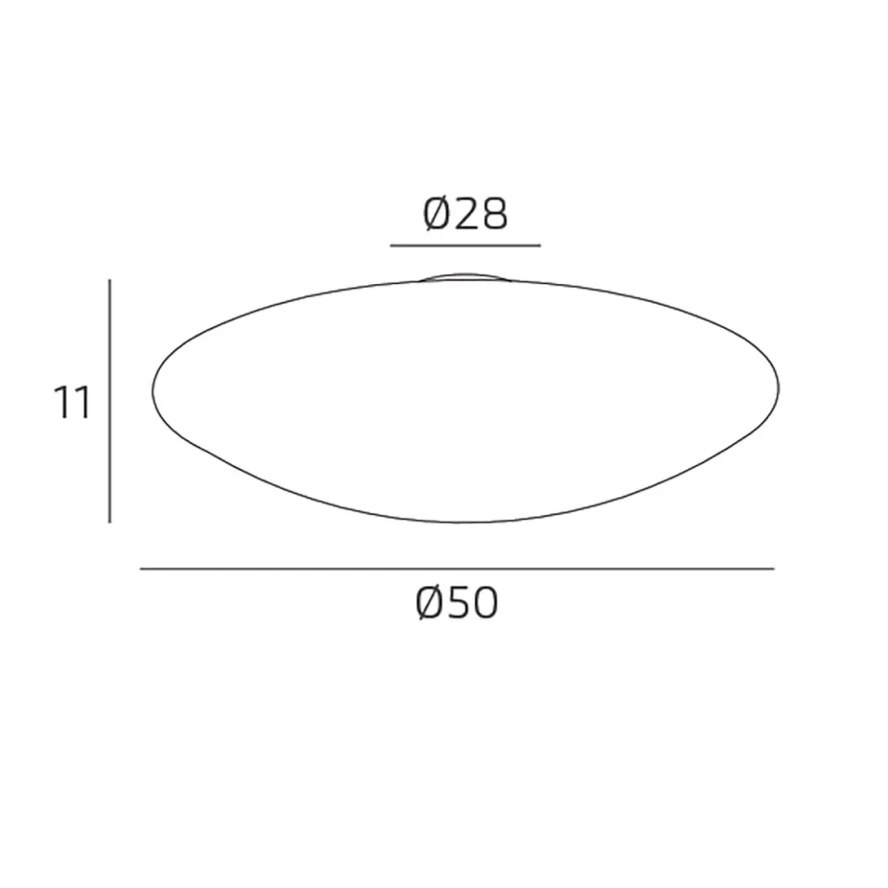 Deckenleuchte aus Goldglas Top light JELLY 1219 50 GO