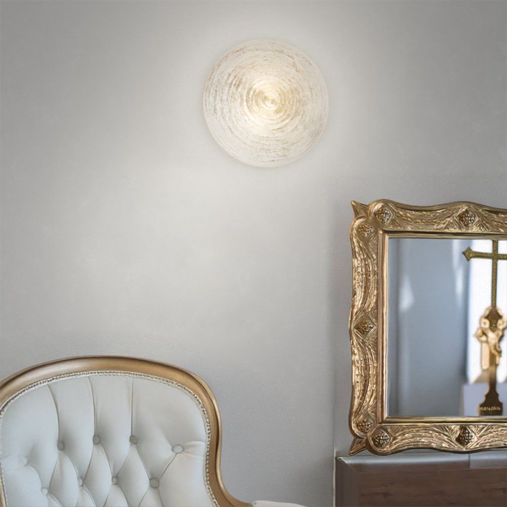 Plafoniera vetro oro Top light JELLY 1219 50 GO E27 LED decoro artigianale