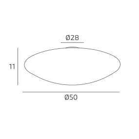 Plafonnier en verre argenté Top light JELLY 1219 50 SI