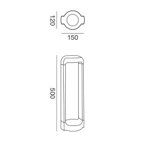 Lampadaire LED en aluminium Gea Led EURUS GES451