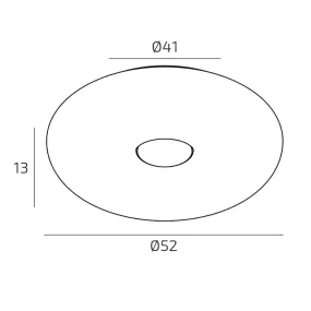 Lámpara de techo de cristal soplado blanco Top light BENNY 1217 PLG