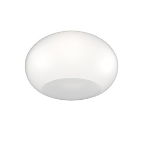 Plafonnier en verre soufflé blanc laiteux CASPER 1218 PL42 BI E27 LED
