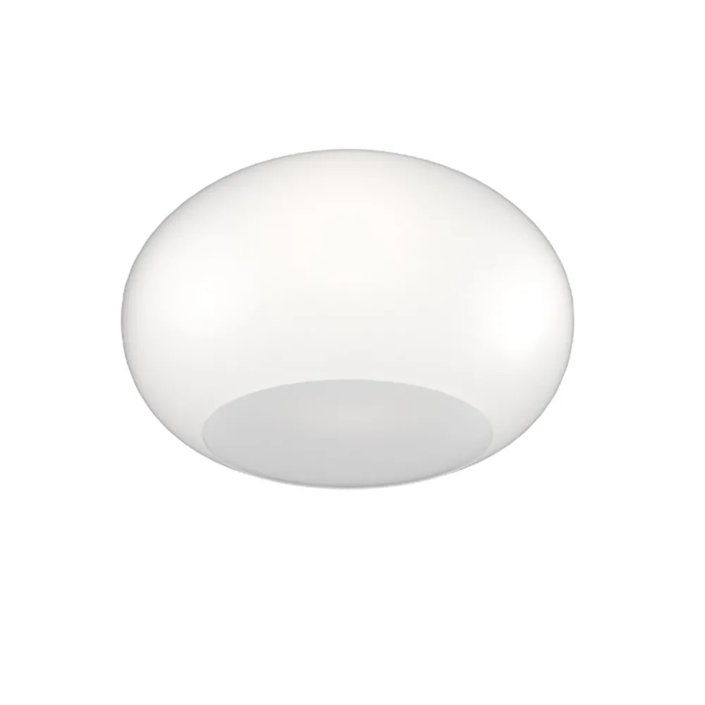 Plafoniera vetro soffiato bianco latte Top light CASPER 1218 PL42 BI
