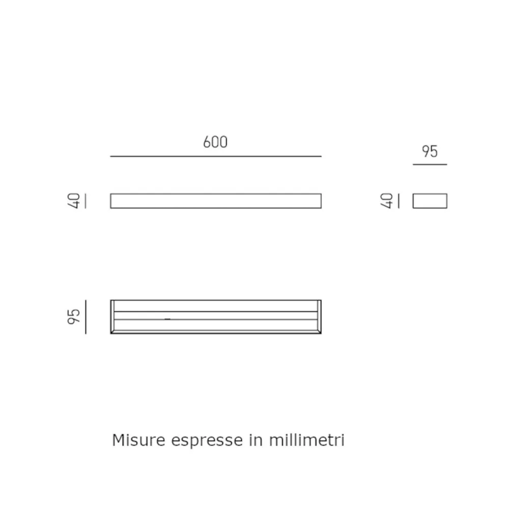 Applique murale moderne à LED Gea Luce GAP555