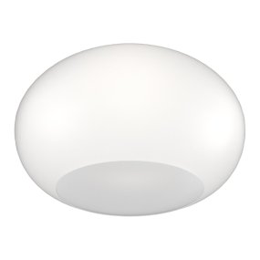 Plafoniera vetro soffiato bianco latte Top light CASPER 1218 PL55 BI E27 LED
