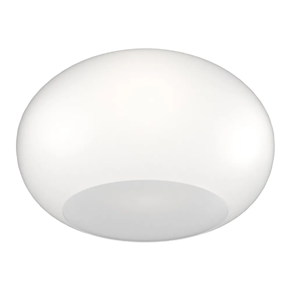 Plafonnier CASPER 1218 PL55 BI en verre soufflé blanc laiteux