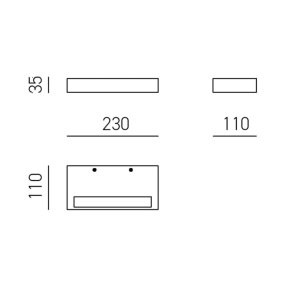Applique moderno Gea Luce GAP570 LED