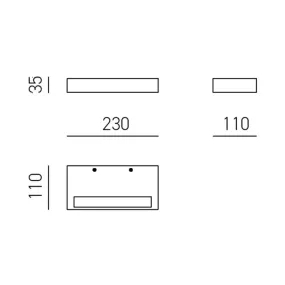 Aplique de pared LED moderno Gea Luce GAP571