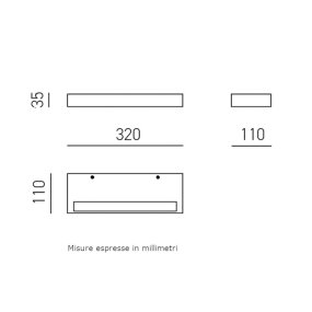 Applique murale moderne à LED Gea Luce GAP572