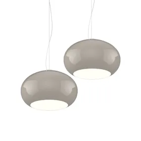 Taubengrauer Kronleuchter aus mundgeblasenem Glas Top Light CASPER 1218 S2 S42 TO