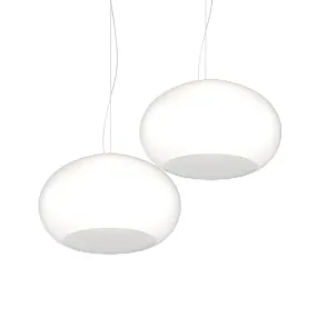 Lámpara de araña de cristal soplado blanco Luz superior CASPER 1218 S2 S42 BI