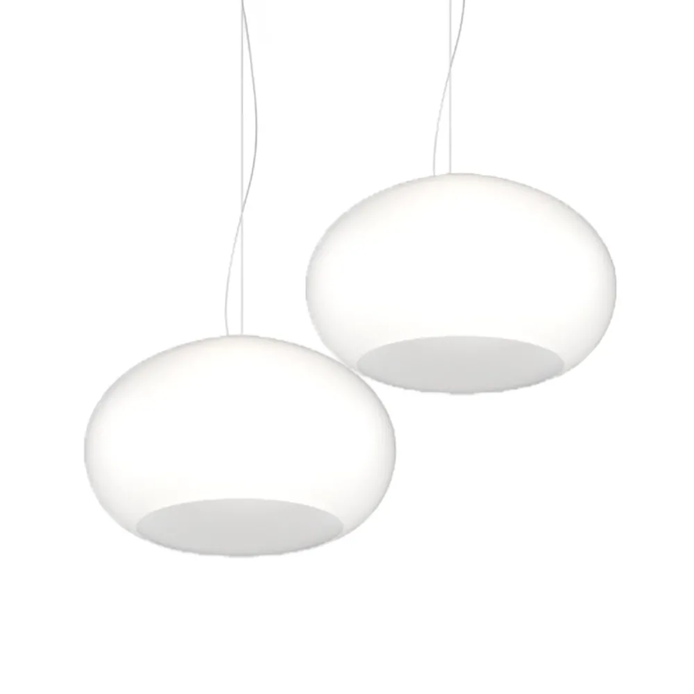 Lustre en verre soufflé blanc Top light CASPER 1218 S2 S42 BI