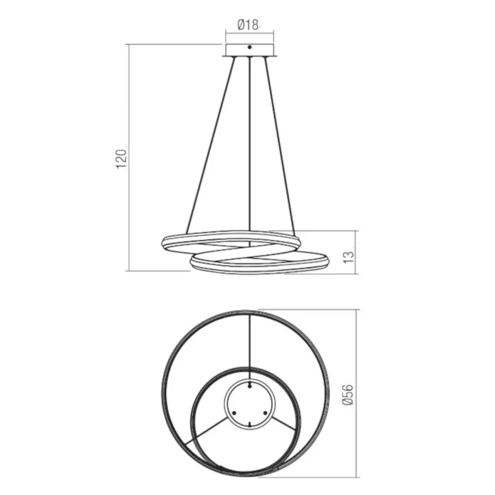 Lampadario classico Redo Group TORSION 01 4361 LED