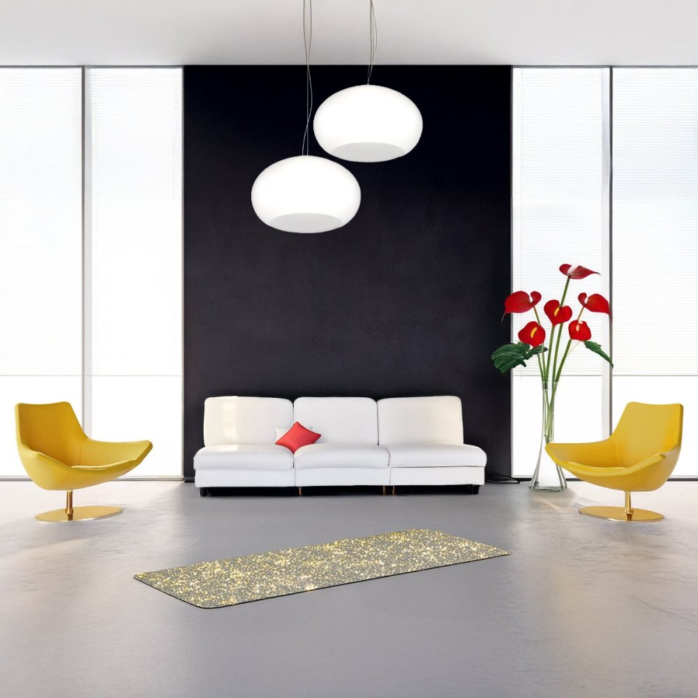 Lustre 2 lumières en verre soufflé blanc Top light CASPER 1218 S2 S55 BI