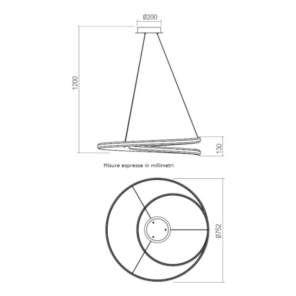 Redo group TORSION 01 4363 LED moderner Kronleuchter