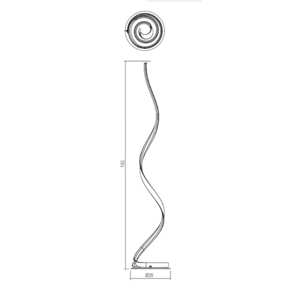 Piantana moderna Redo Group TORSION 01 4366 LED