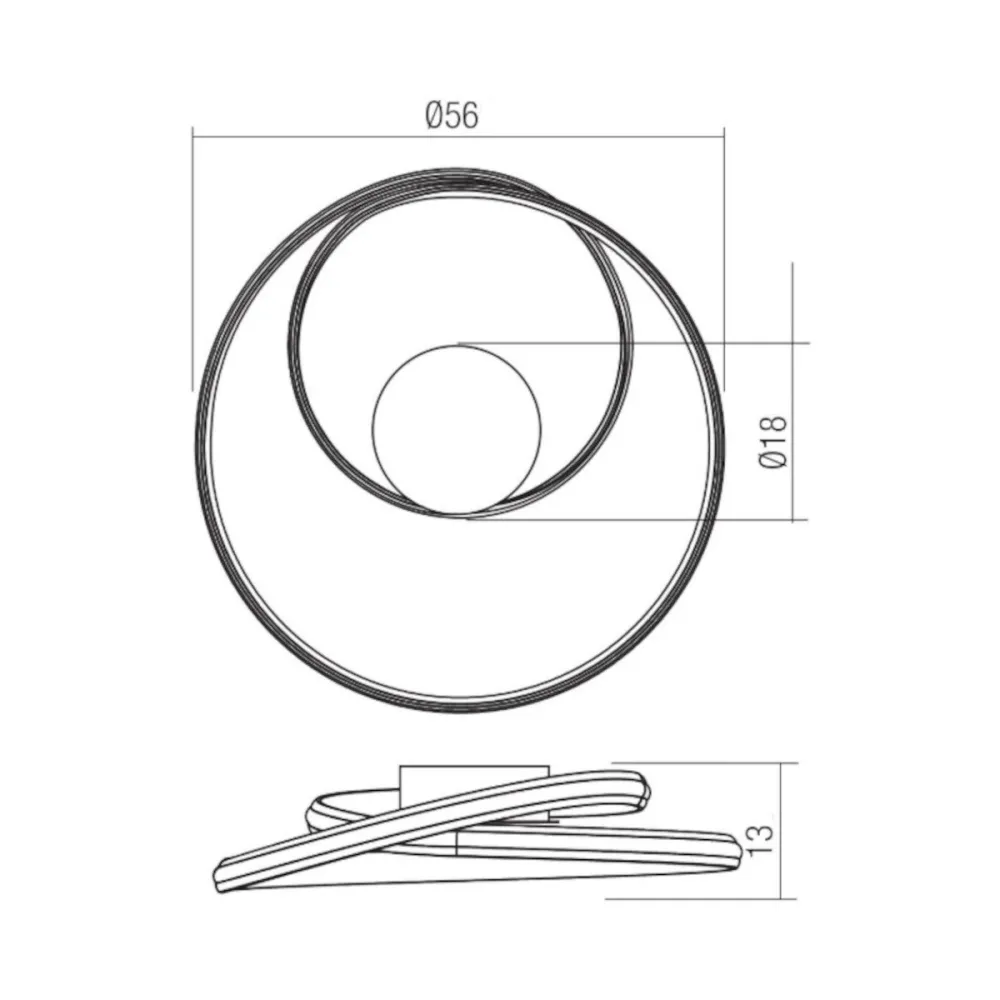 Redo Group TORSION 01 4358 LED klassische Deckenleuchte