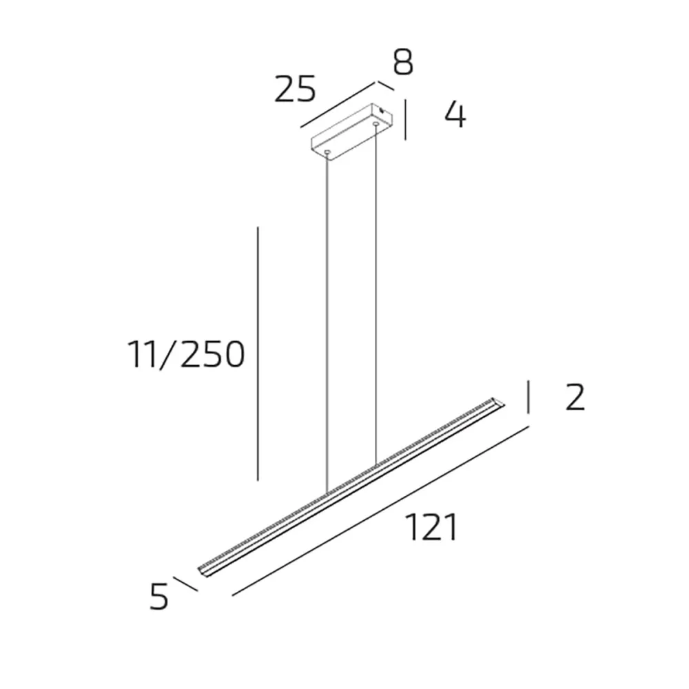 Lampadario moderno MALIKA 1216 S120 BI