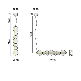 Lampadario Perenz BUBBLES 8164 TR LC