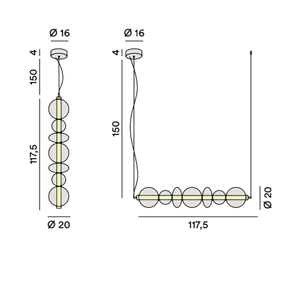Lampadario Perenz BUBBLES 8164 TR LC