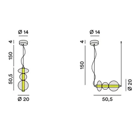 Perenz BUBBLES 8162 TR LC Kronleuchter