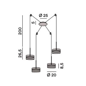 Abat-jour Perenz KAVE 8534 B LC LED 3000K