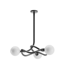 Moderner Kronleuchter Redo Group CONFUSIO E14 LED-Hängedeckenleuchte Kugeln