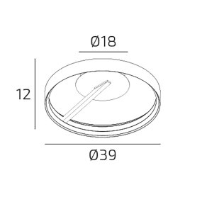 Plafonnier moderne Top Light MALIKA 1216 PL40 OC