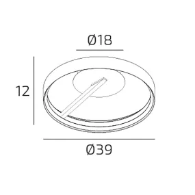 Plafonnier moderne Top Light MALIKA 1216 PL40 OC