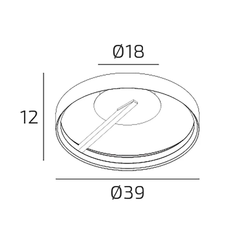 Plafonnier moderne Top Light MALIKA 1216 PL40 OC