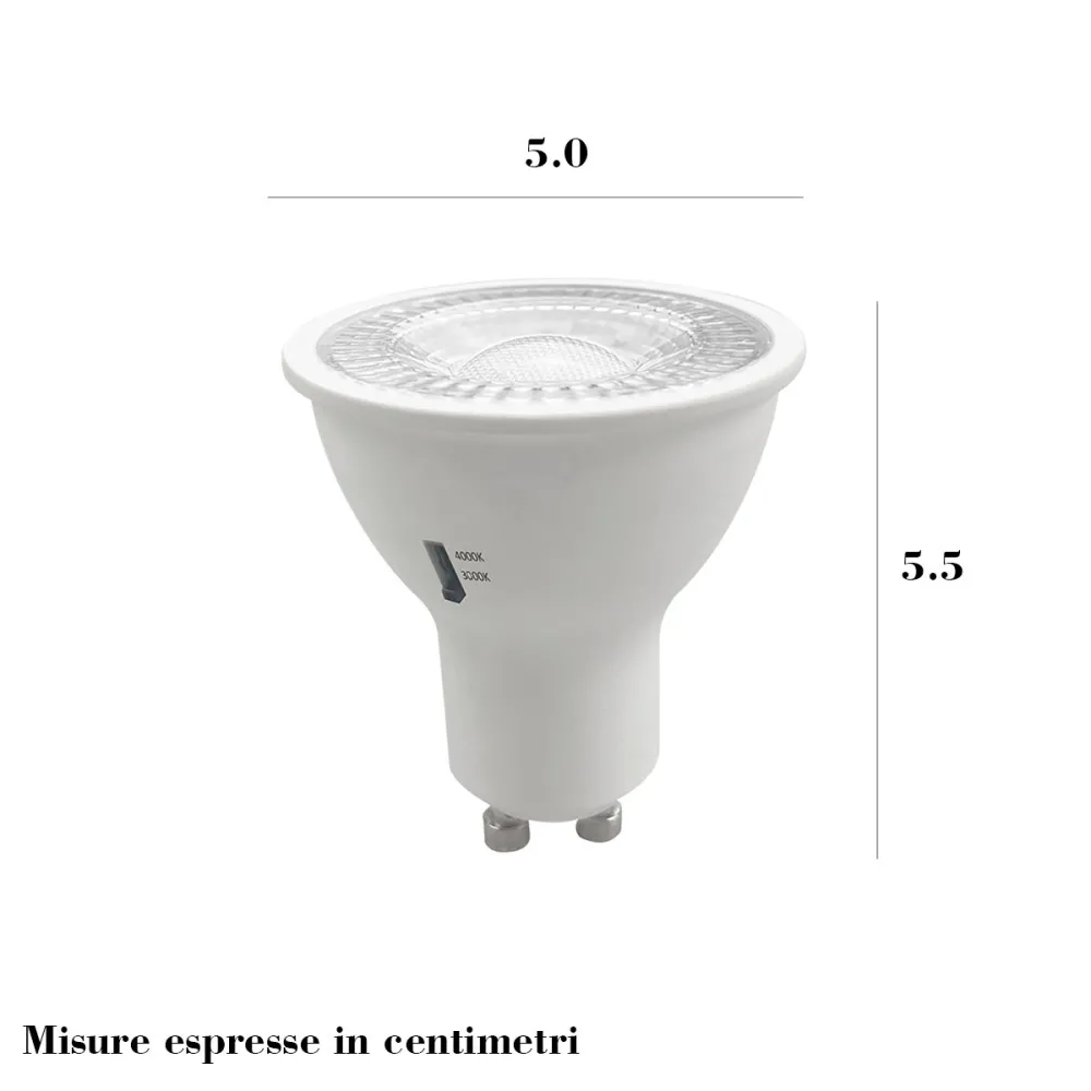 Lampadina confezione Top Light GU10 6W LED CN CCT