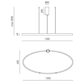 Lámpara de araña moderna LED Gea Luce CRISEIDE S1G OVAL FCRSN9O
