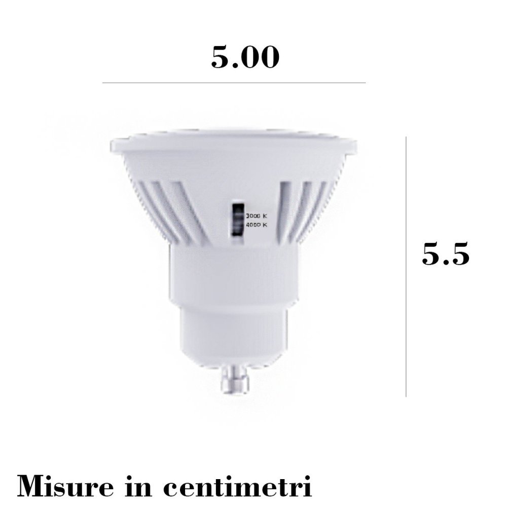 Lampadina confezione Top Light GU10 9W LED CN CCT