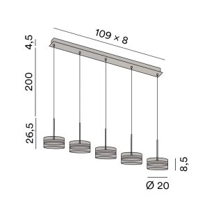 Lampadario Perenz AERE 8217...