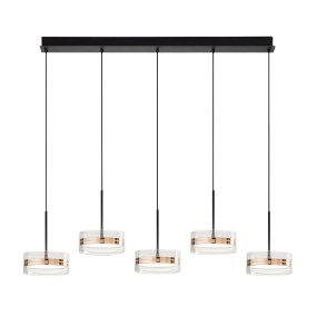 Lampadario Perenz AERE 8218 OR LC LED 3000K LED nero oro dimmerabile