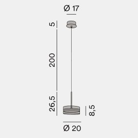 Lampadario Perenz AERE 8216 B LC LED 3000K LED bianco dimmerabile
