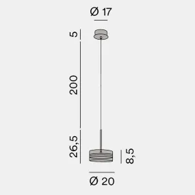 Lampadario Perenz AERE 8216 OR LC