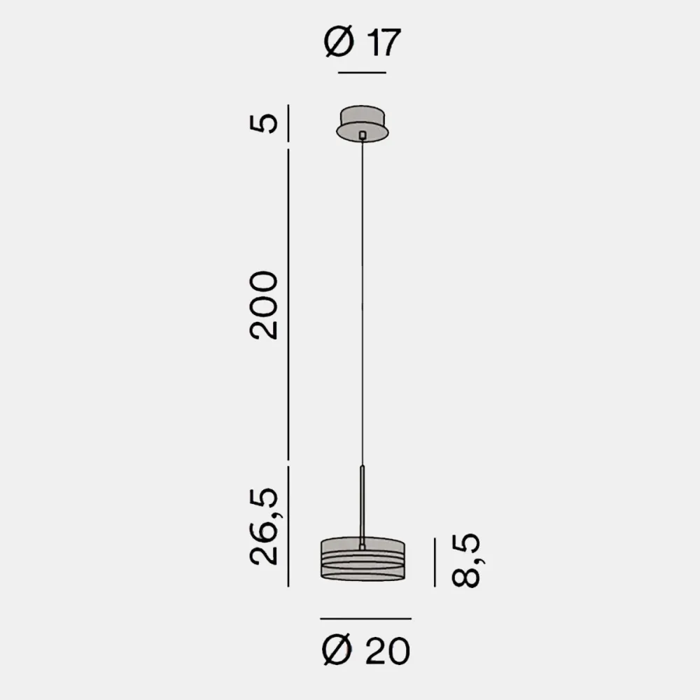 Lampadario Perenz AERE 8216 OR LC
