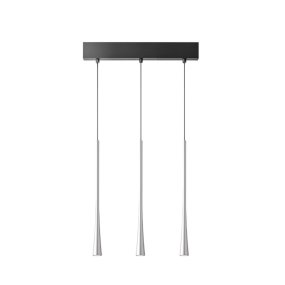 Gea Luce DAFNE S3P FDA3PA LED moderner Kronleuchter, silbernes Aluminium