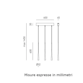 Lustre moderne à LED Gea Luce DAFNE S3P FDA3PB
