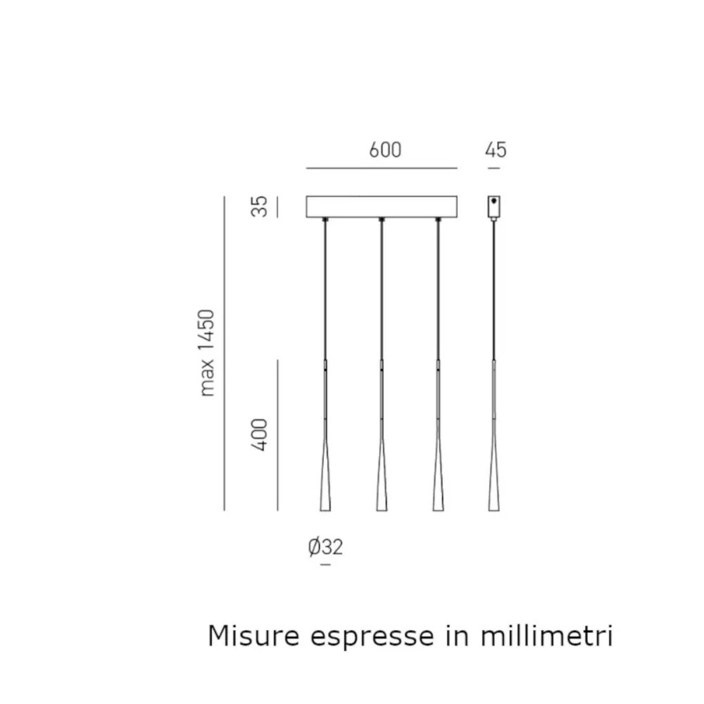 Lustre moderne à LED Gea Luce DAFNE S3P FDA3PB