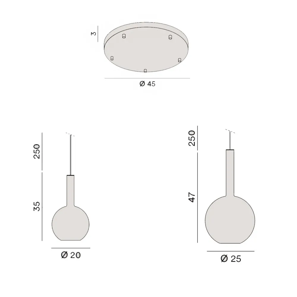 Perenz LOLLIPOP 8554 8556 8032 Kronleuchter aus farbigem Glas