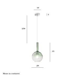 Sospensione vetro verde Perenz LOLLIPOP 8554 6247 CR