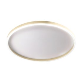 Gea Luce AELA PG FAEPBE3 LED moderne Deckenleuchte aus beigem Methacrylat-Aluminium