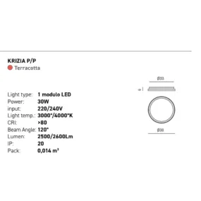 Moderne Deckenleuchte Gea Luce KRIZIA PP FKRPTE1 LED